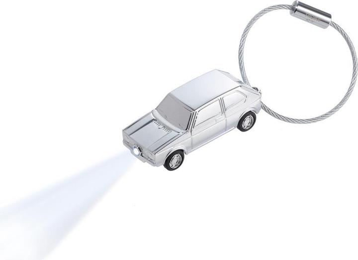 Produktbild Troika GOLF GTI 1976 Schlüsselanhänger mit LED-Licht, glänzend grau