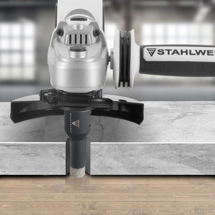 Actual product image Stahlwerk Diamond core bits set of 5 6-14 mm M14 for angle grinders (6, 8, 12, 14 mm, 10 mm)