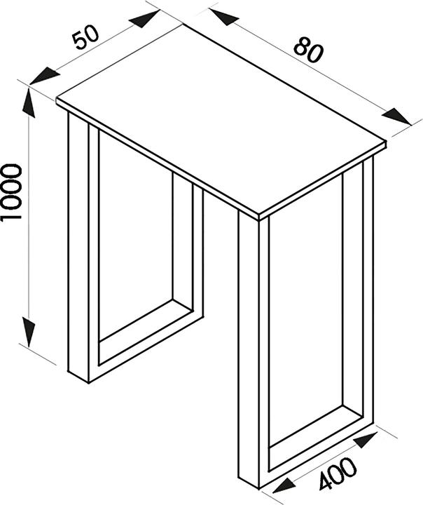 Image du produit VCM Holz Bartisch Stehtisch Xona 80x50 (80 x 50 x 102 cm)