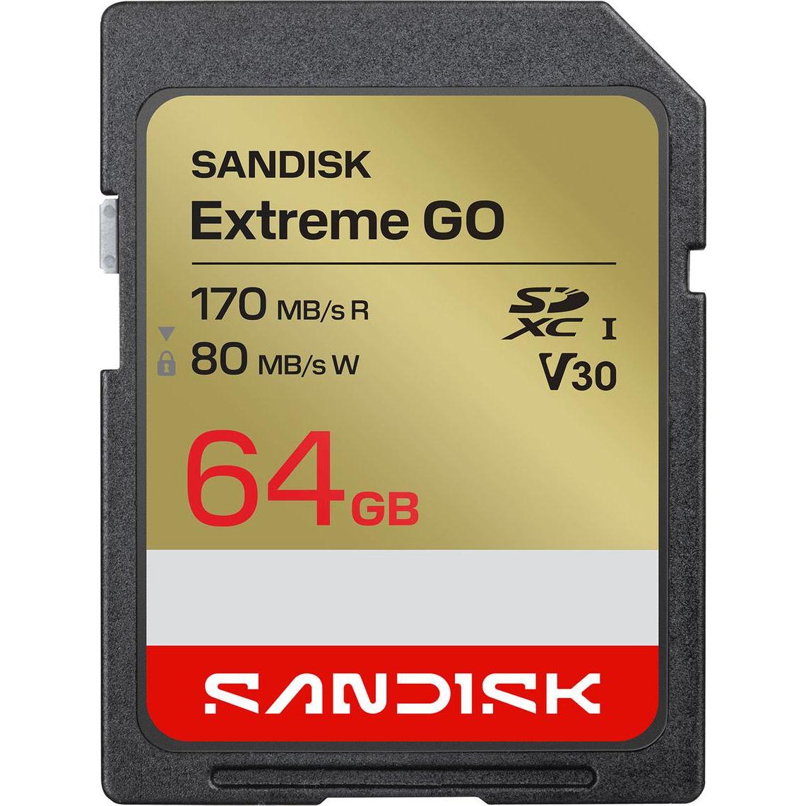 SANDISK Extreme SD UHS-I 64GB 170MB/s/80MB/s (64 GB, SDXC, UHS-I), Scheda di memoria