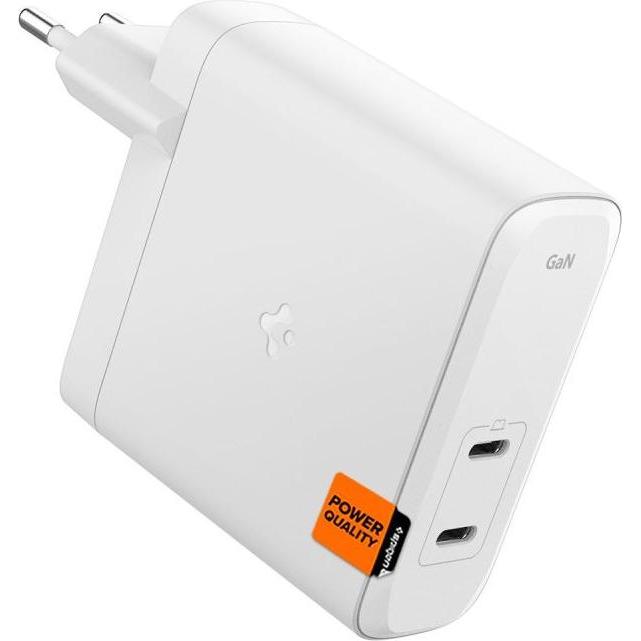 Spigen Caricabatterie ArcStation Pro + cavo USB-C 140-W - Bianco (140 W), Caricatore USB, Bianco