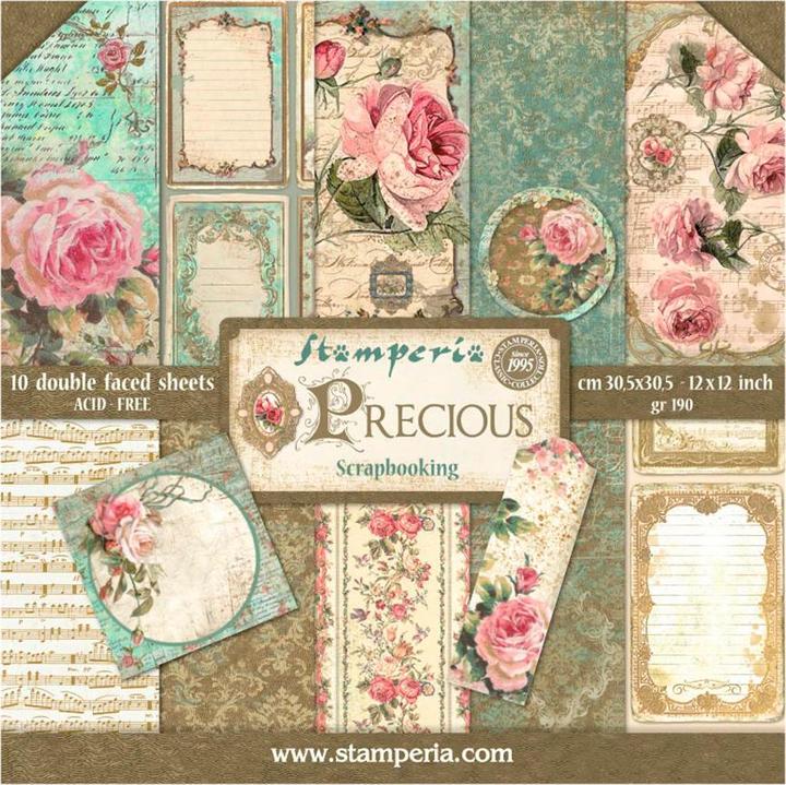 Stamperia Bloc de scrapbooking "Precious (190 g/m², 10 x)