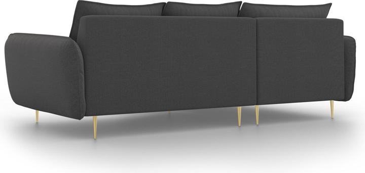 Actual product image Cosmopolitan Design Left Corner Sofa, "Vienna", 5 Seats, Dark Grey, 255x170x95 Made in Europe (Corner sofa)