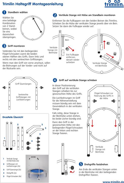Actual product image Trimilin Trampoline Accessories Trampoline Handle 102 cm