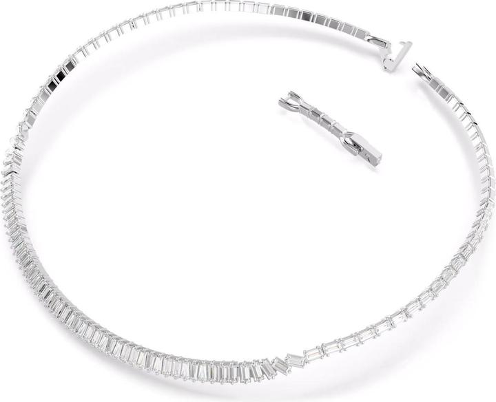 Immagine prodotto Swarovski Matrix Halskette Baguette Schliff Weiss Rhodiniert (Metallo Swarovski)