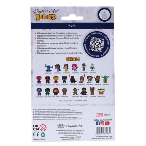 Actual product image Craft Buddy Hulk, Crystal Art Figure approx. 11x8cm
