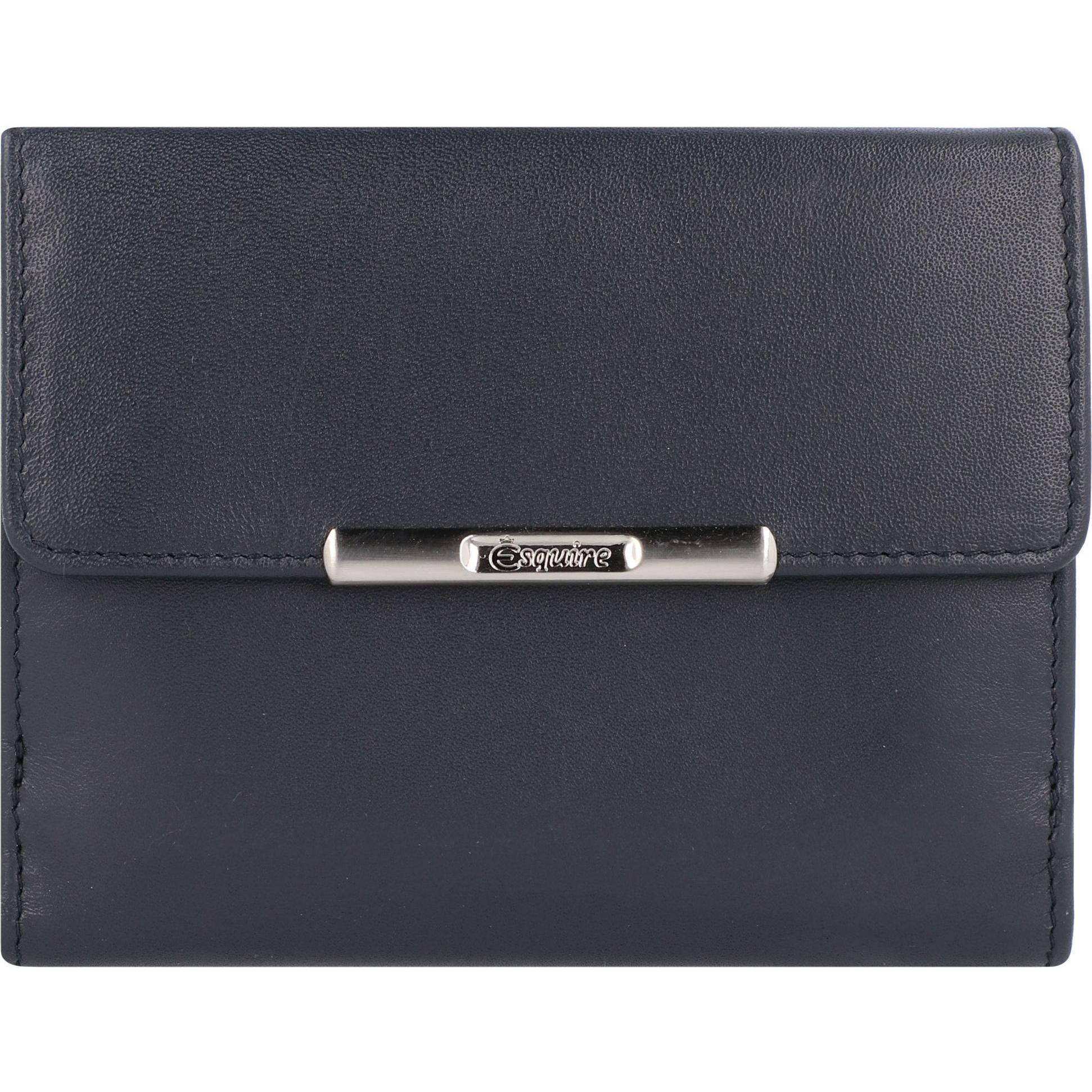 Thumbnail - Esquire, Damen, Portemonnaie, Helena Geldbörse Leder 12 cm, Blau
