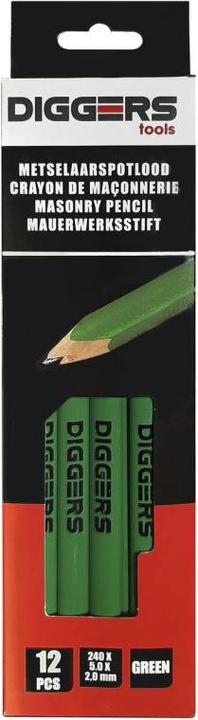 Diggers Tools DIGGERS DIG401 Tischlerbleistift 24 cm grün 12 Stück (12 x)