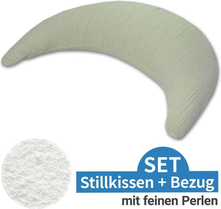 Theraline Stillkissen Stillkissen Der Musselinmond - mit feiner (27 x 140 cm)