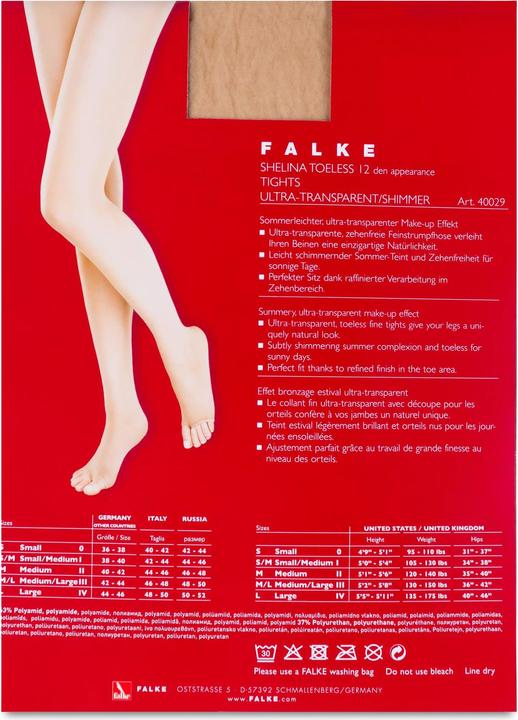 Immagine prodotto Falke Shelina 12 Toeless TI (12 DEN, 44 - 46)