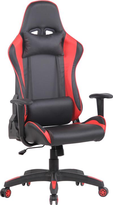 Produktbild Swisshandel24 Bürostuhl Sindel Kunstleder, schwarz/rot (48 - 58 cm)