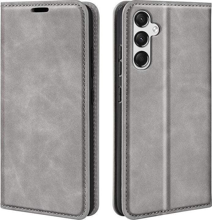 Cover-Discount Galaxy A25 5G - Stand Flip Case Hülle grau (Samsung Galaxy A25 5G)