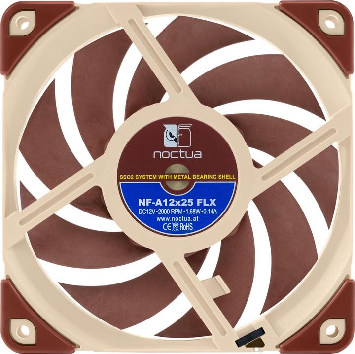 Actual product image Noctua NF-A12x25 FLX fan (120 mm, 1 x)