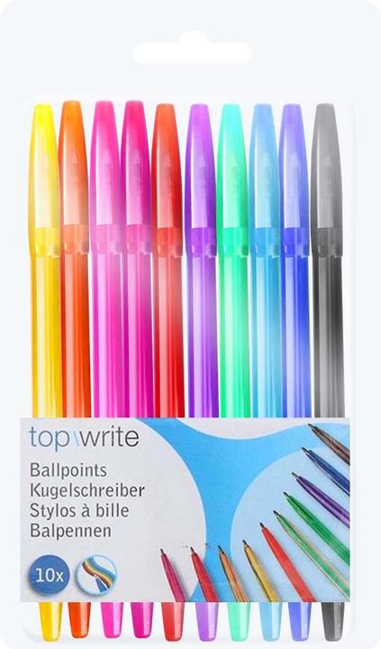 Actual product image Topwrite Ball pen - Set of 10pcs. (Colored, 10 x)