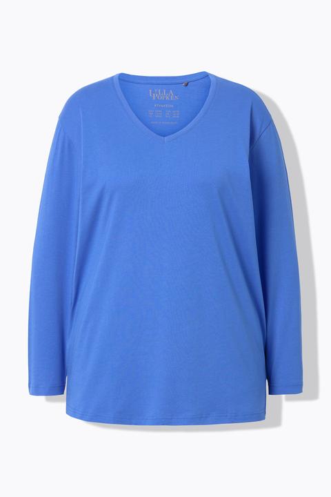 Produktbild Ulla Popken Shirt, V-Ausschnitt, Relaxed, Langarm (62)
