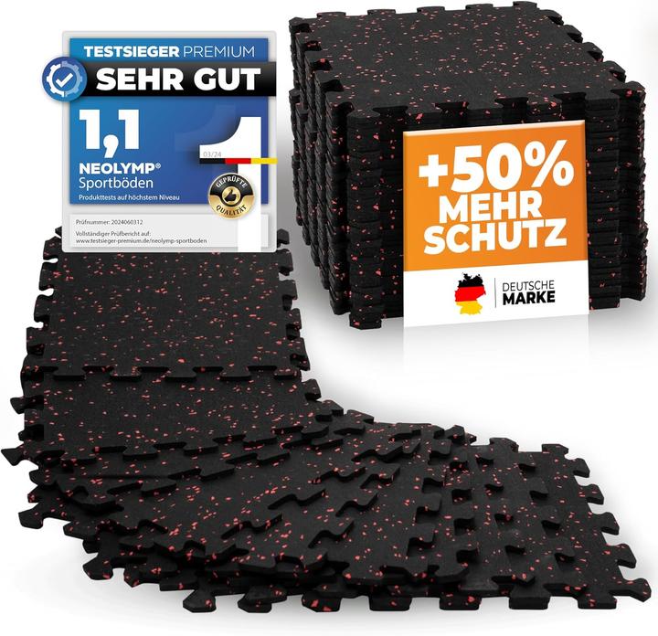 Produktbild Neolymp Bodenschutzmatte Fitness 10 x 8 Stück (0.60 cm)