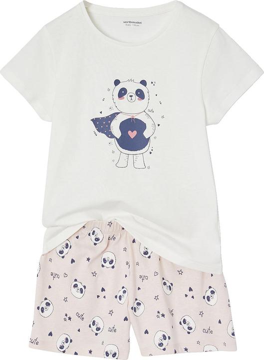 Produktbild Vertbaudet 3er-Pack Mädchen Sommer-Schlafanzüge PANDA mit Recycling-Baumwolle (92)