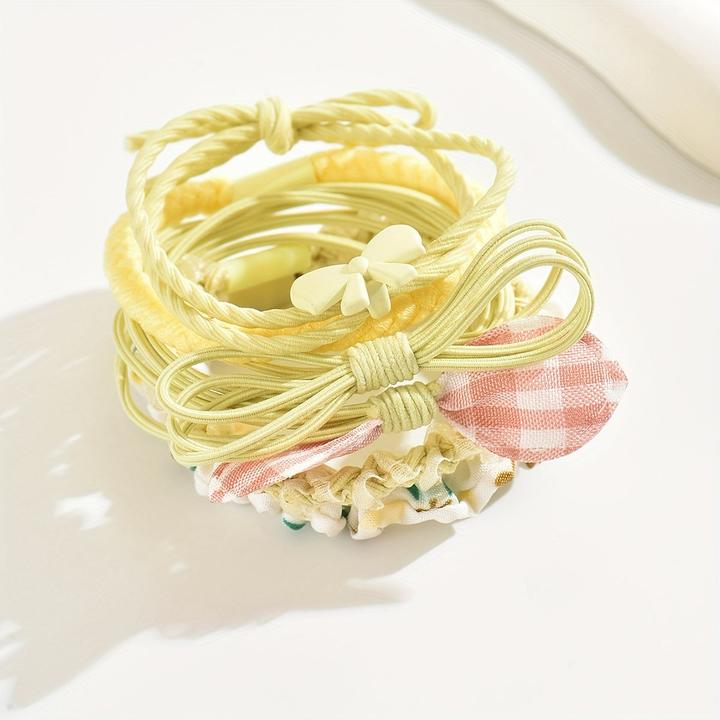 Activity Board 6er Set Wald-Stil Süsse und niedliche Haarseile, hohe Pferdeschwänze, vielseitige Super Fee Haar (Haargummi Set)