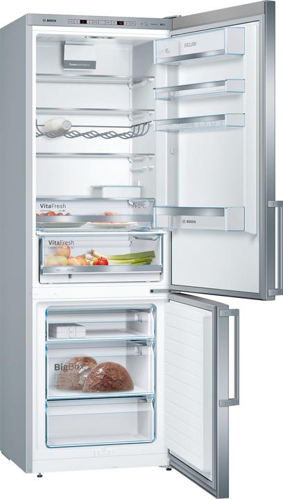 Produktbild Bosch Hausgeräte Serie 6 KGE49EICP Kühl- und Gefrierkombination Freistehend 419 l C Edelstahl (419 l)