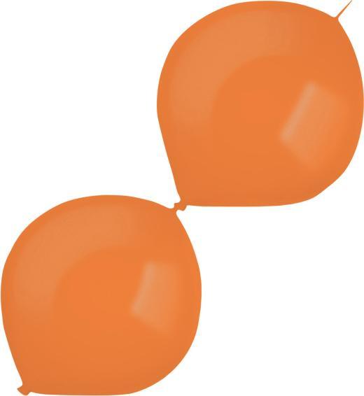 Actual product image Everts 50 Latex Balloons Decorator Metallic E-Link Tangerine (1 x)