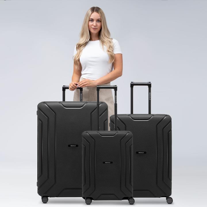 Actual product image Redolz Essentials 15 4-wheel suitcase set 3-piece with three-point fastening (210 l)