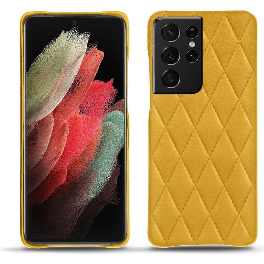 Noreve Lederschutzhülle (Samsung Galaxy S21 Ultra), Smartphone Hülle, Orange