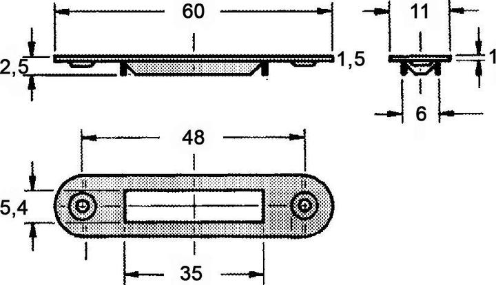 Actual product image Junie Flat strike plates (Striking plate)