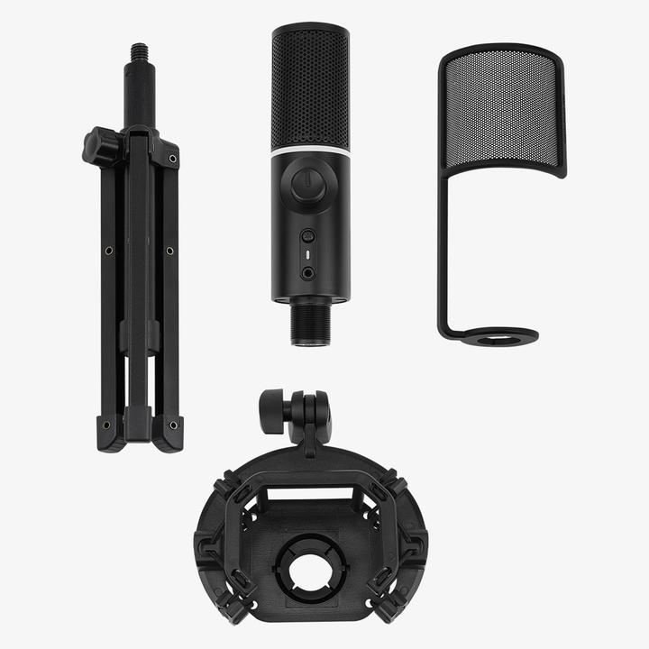 Actual product image Streamplify MIC RGB Microphone, USB-A, black - incl. tribrach