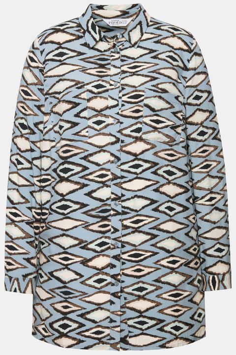 Actual product image Studio Untold Graphic Print Button Down Blouse (60)