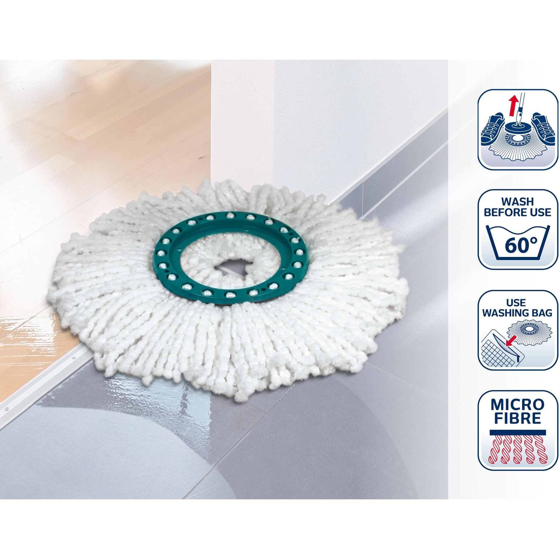 Thumbnail - Leifheit Ersatzkopf Clean Twist Disc Mop, Reinigungsutensil, Weiss