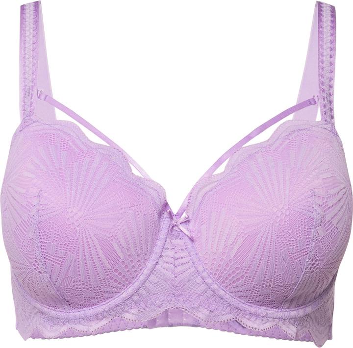 Image du produit Ulla Popken Soutien-gorge à armatures et bonnets souples, dentelle et rubans fantaisie - bonnet C-F (90 C)