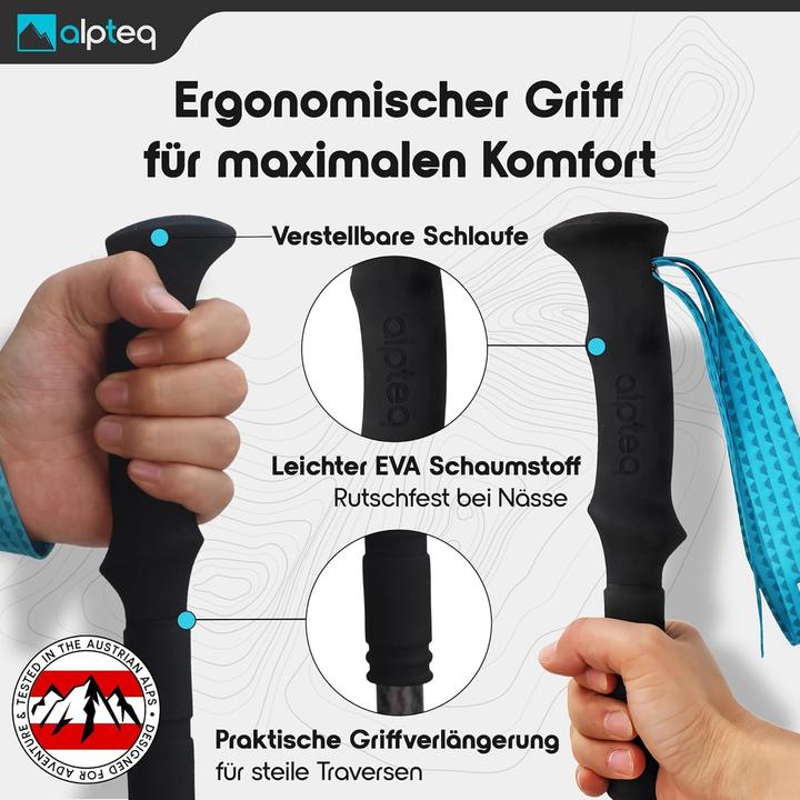 Produktbild Alpteq Faltbare Trekkingstöcke (110 - 130 cm)