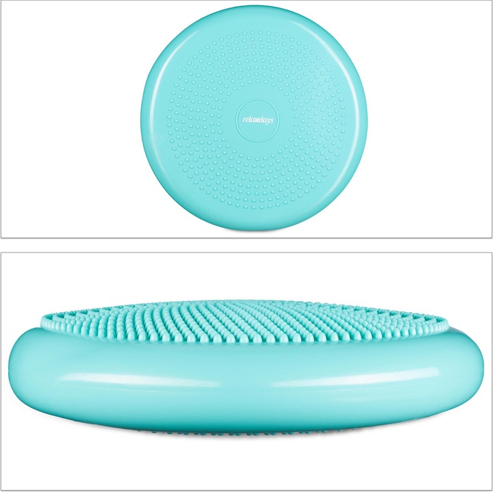Image du produit Relaxdays Disque d'équilibre de 33 cm avec pompe à air