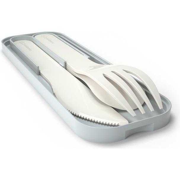 Monbento Lunchbox-Besteck-Set MB Pocket Natural - 3-Teilig Gabel Messer Löffel - Besteck-Set für B, Besteck, Transparent