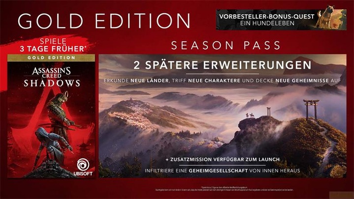 Produktbild Ubisoft Assassin's Creed: Shadows - Gold Edition (PS5, DE, IT, FR)