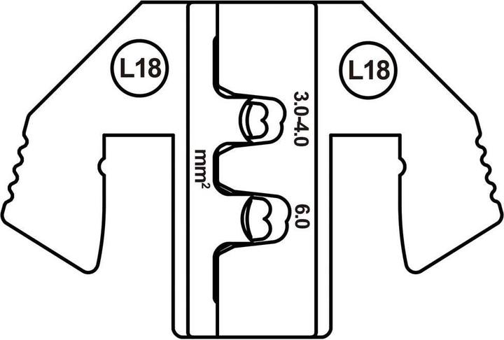 Produktbild Toolcraft TO-9625863 Crimpeinsatz MCP 6.3/4.8K & SPT Kontakt 3 bis 6 mm² Pas