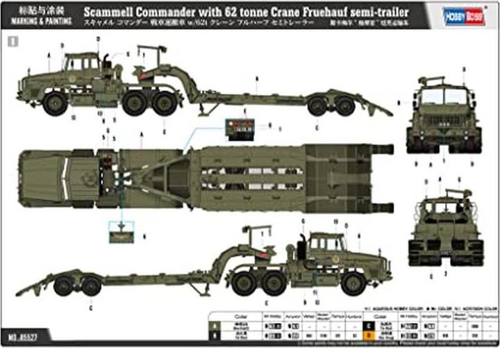 Actual product image Hobby Scammell Commander with 62 tonne Crane Fruehauf semi-trailer