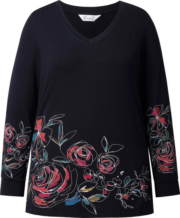 Produktbild Miamoda T-Shirt, Classic Fit, Blumenmotive, Langarm (42)