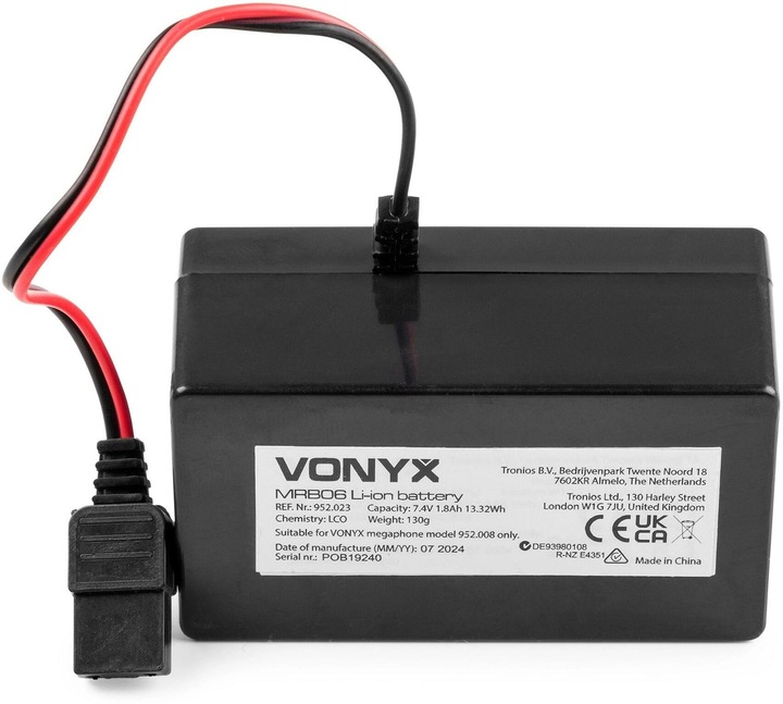 Actual product image Vonyx Akku Pack MRB06, Zubehörtyp Lautsprecher: Akku