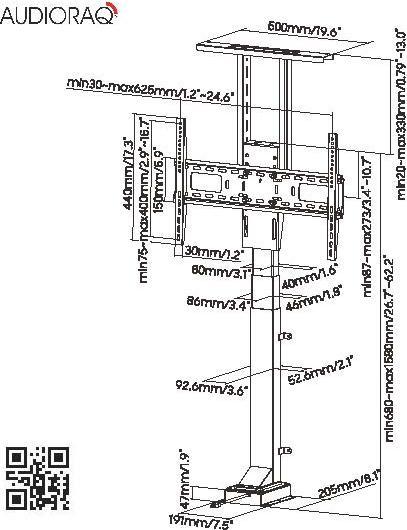Produktbild Audioraq TV Lift, 37-65" (50 kg, 37" - 65")