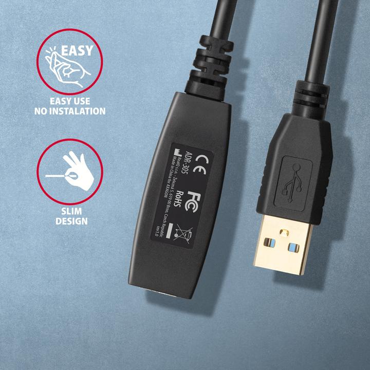 Produktbild Axagon USB A – USB A (5 m, USB 3.2 Gen 1)