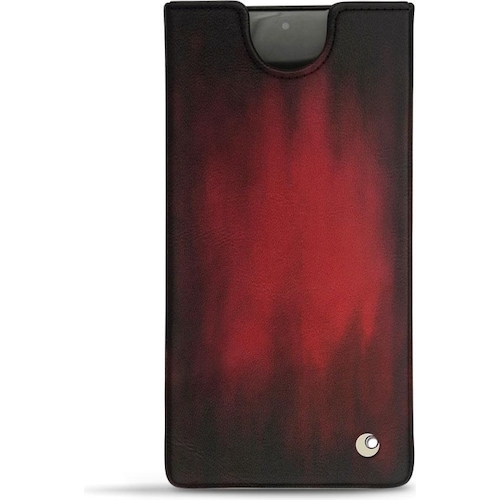 Noreve Lederschutzhülle (Samsung Galaxy Note 10+), Smartphone Hülle, Rot