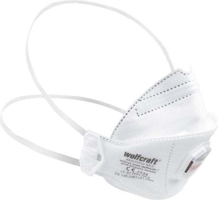 Actual product image wolfcraft 2 fine dust masks FFP3 V (CE) (FFP3, 2x)