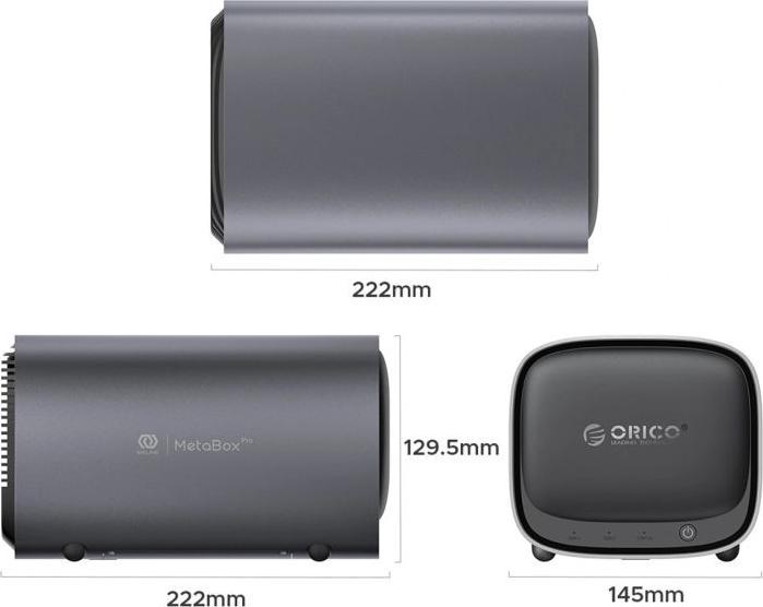 Produktbild Orico NAS MetaBox Pro Heimnetzwerk-Festplattenarray – grau