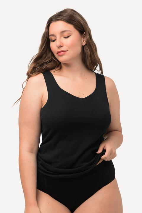 Image du produit Ulla Popken Débardeur/maillot de corps en jersey de coton, décolleté en V (62)