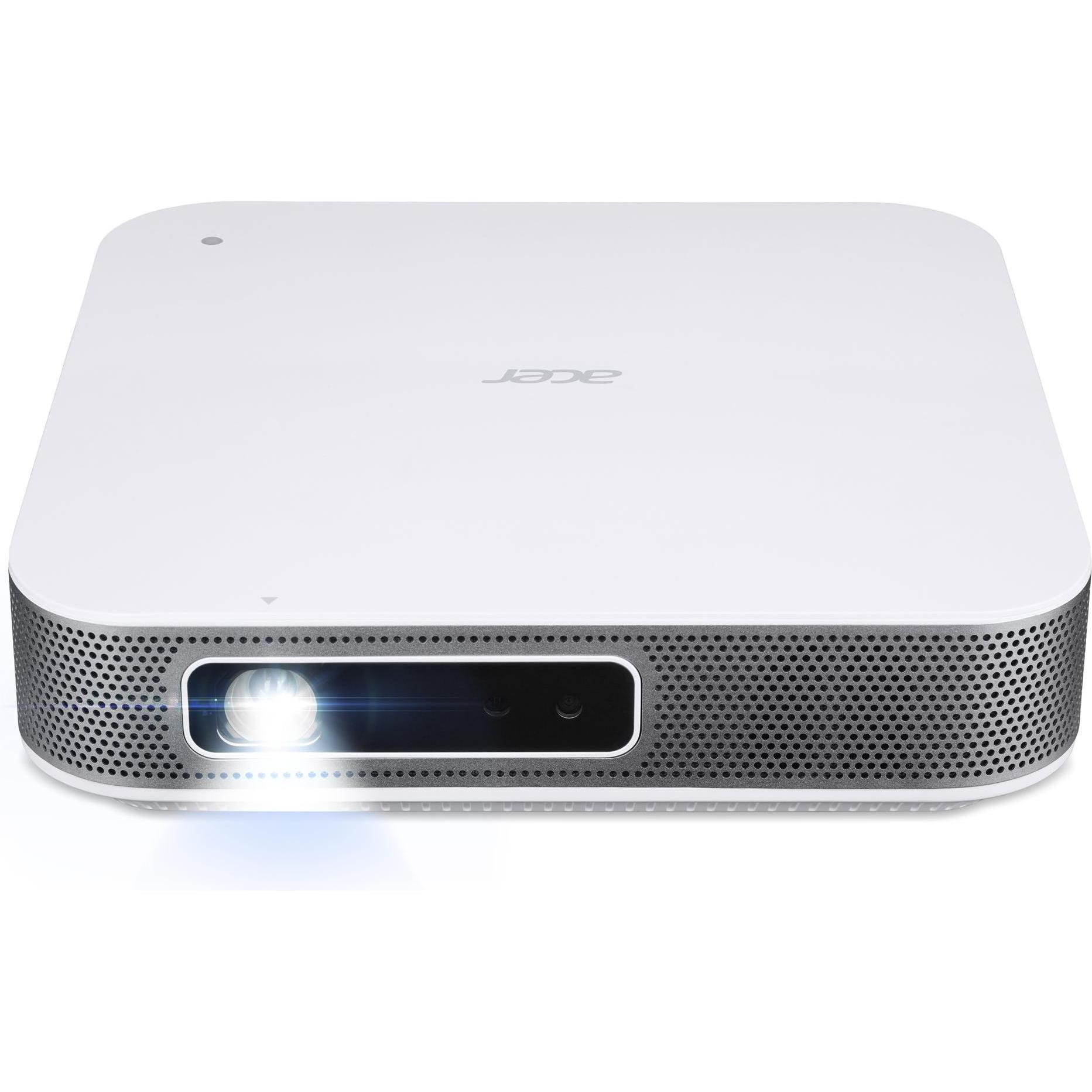 Acer PD1520s DLP Mini LED Beamer 4.200 ANSI Lumen (Full HD, 1200 lm, 1.20:1), Beamer, Silber, Weiss
