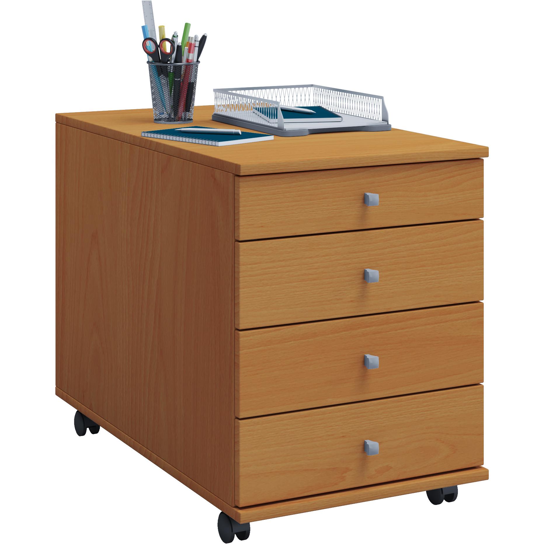 VCM, Rollcontainer, Holz Büroschrank Rollcontainer Lona mit Schublade (42 x 80 cm)