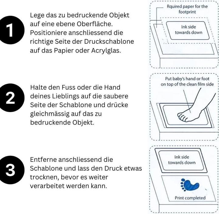Actual product image Milkii Ink-free ink pad for baby footprints and handprints, pink