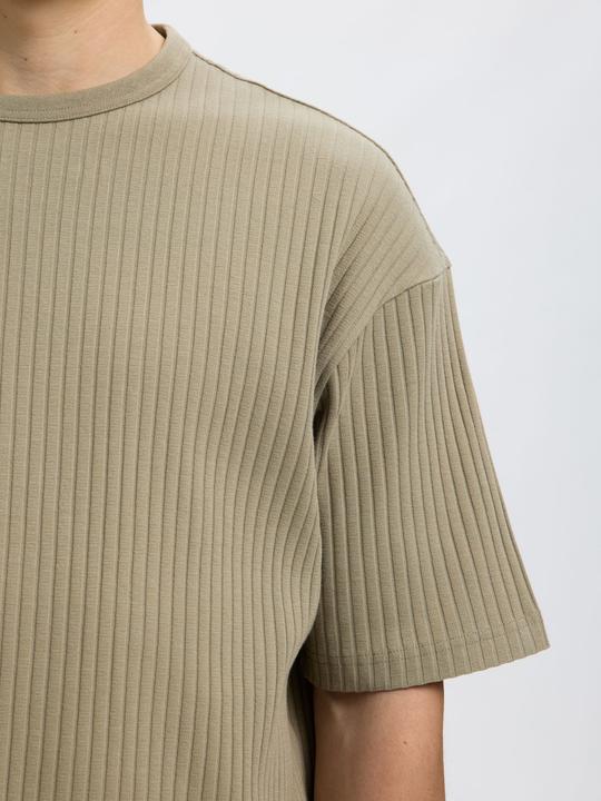 Produktbild Selected Geripptes Relaxed Fit T-Shirt (M)