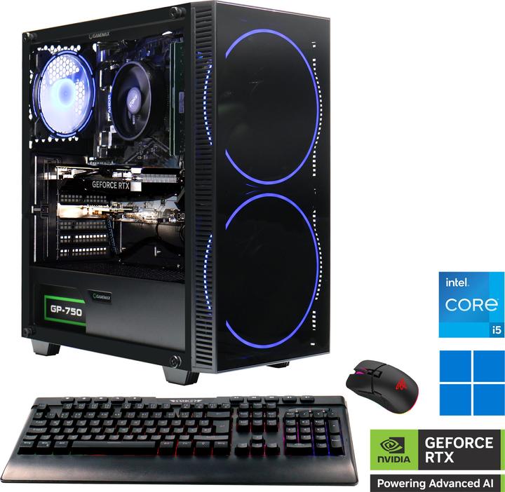 Actual product image GameMax Black Hole 7378 (1000 GB, 32 GB, Intel Core i5-14400F, GeForce RTX 4060)